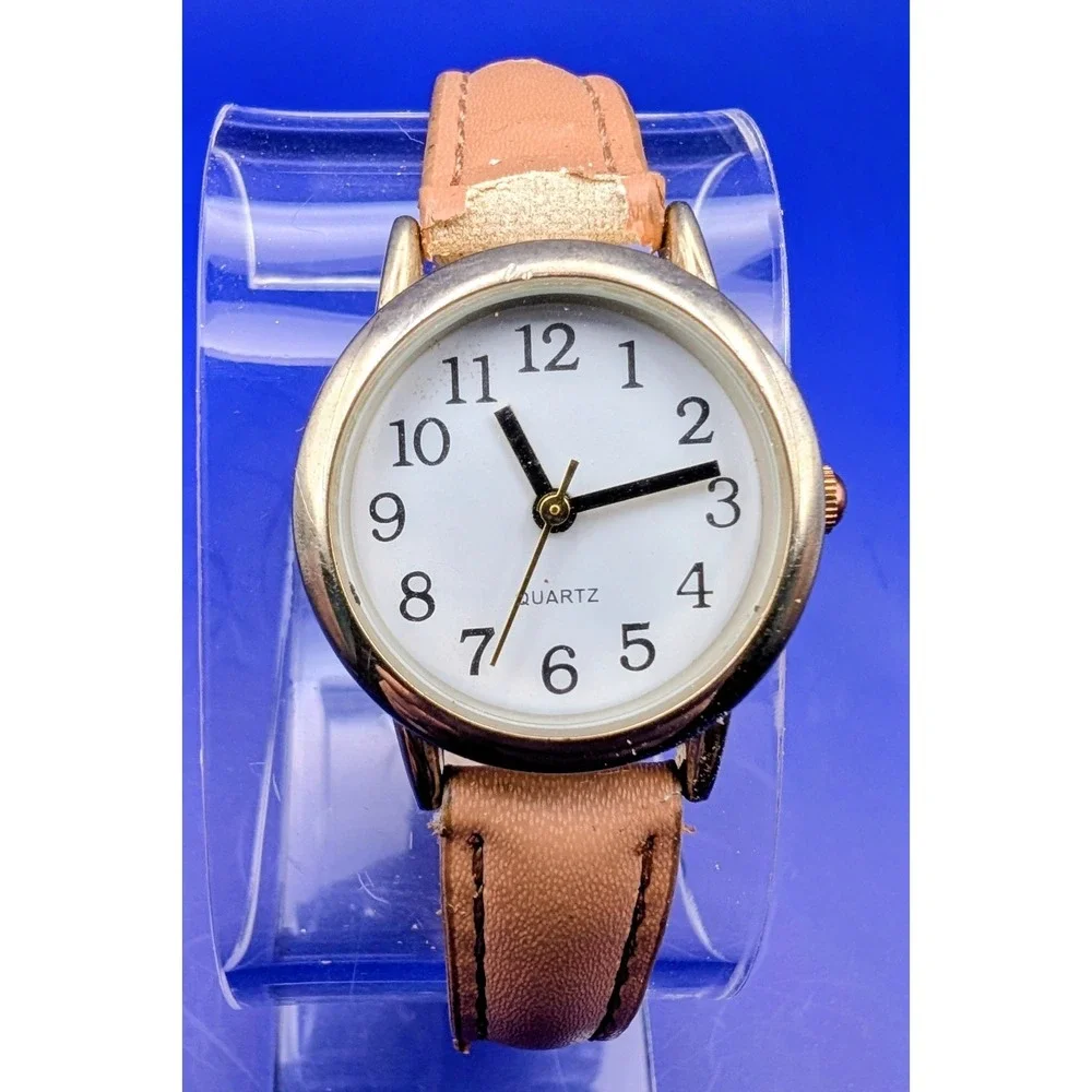Women's Brown Buckle Band Analog Watch - New Battery